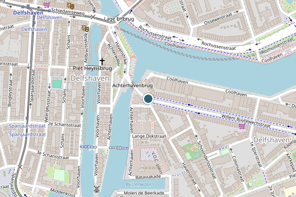 Politie-melding op Havenstraat, Rotterdam op 21 juli, kaart-overzicht