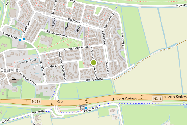 Ambulance-melding op Nicolaas van Puttenlaan, Geervliet op 21 juli, kaart-overzicht