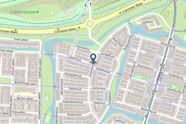 Politie-melding op Vrijenburglaan, Barendrecht op 23 april, kaart-overzicht