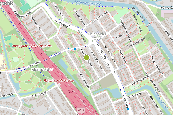 Ambulance-melding op Beeningerstraat, Rotterdam op 21 juli, kaart-overzicht