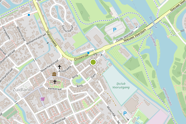 Ambulance-melding op Hoofd, Zuidland op 21 juli, kaart-overzicht