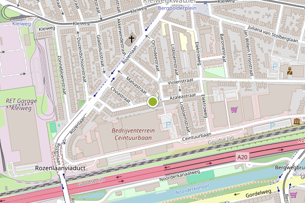 Ambulance-melding op Azaleastraat, Rotterdam op 21 juli, kaart-overzicht