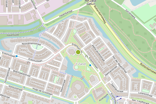 Ambulance-melding op Erasmuspark, Ridderkerk op 22 juli, kaart-overzicht