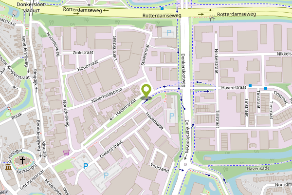 Ambulance-melding op Havenstraat, Ridderkerk op 24 april, kaart-overzicht