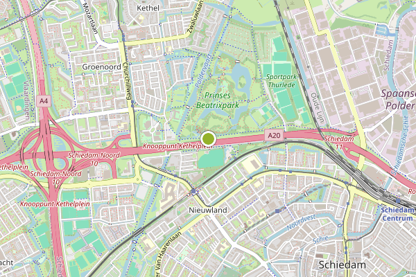 Ambulance-melding op Schiedam op 22 juli, kaart-overzicht