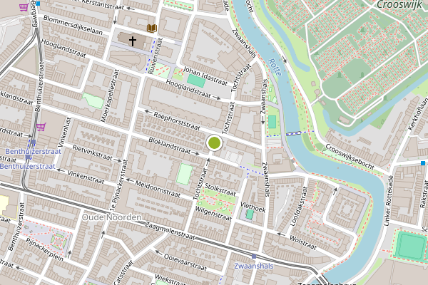 Ambulance-melding op Tochtstraat, Rotterdam op 22 juli, kaart-overzicht
