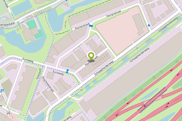 Ambulance-melding op Florijnstraat, Ridderkerk op 24 april, kaart-overzicht