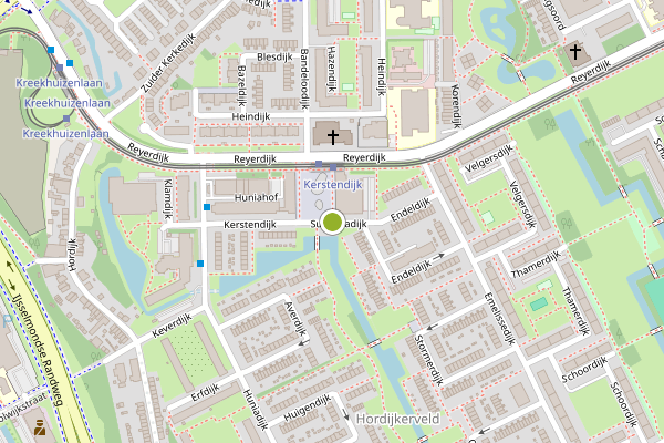 Ambulance-melding op Susannadijk, Rotterdam op 22 juli, kaart-overzicht