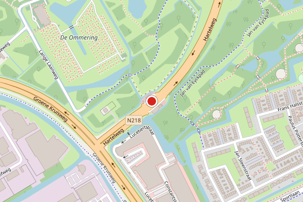 Brandweer-melding op Hartelweg, Spijkenisse op 22 juli, kaart-overzicht