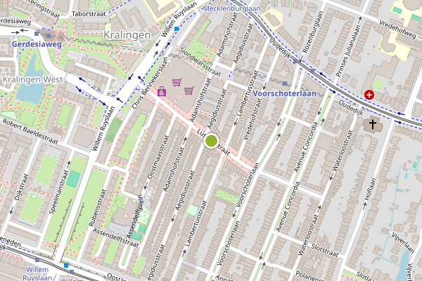 Ambulance-melding op Lusthofstraat, Rotterdam op 22 juli, kaart-overzicht
