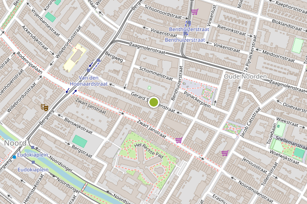 Ambulance-melding op Gerard Scholtenstraat, Rotterdam op 13 mei, kaart-overzicht