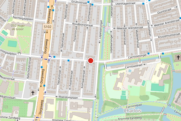 Brandweer-melding op Wielewaalstraat, Rotterdam op 13 mei, kaart-overzicht
