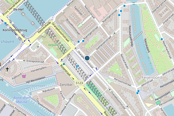 Politie-melding op Oranjeboomstraat, Rotterdam op 13 mei, kaart-overzicht