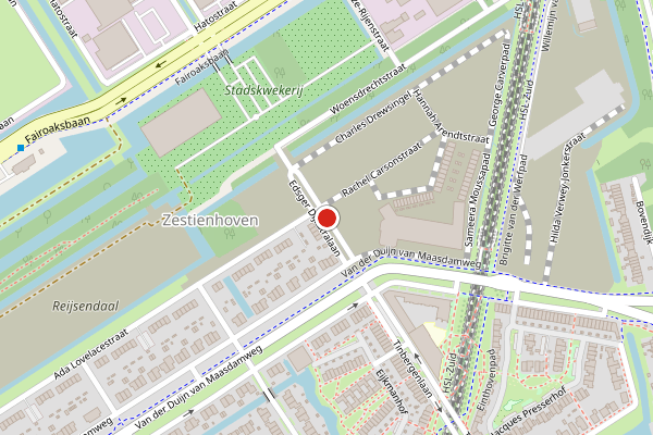 Brandweer-melding op Edsger Dijkstralaan, Rotterdam op 22 juli, kaart-overzicht