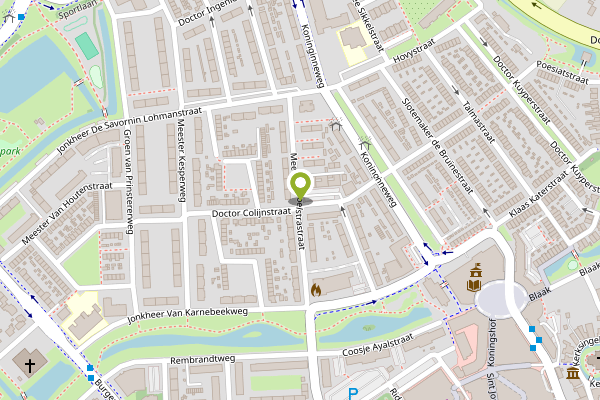 Ambulance-melding op Mr. Troelstrastraat, Ridderkerk op 23 april, kaart-overzicht
