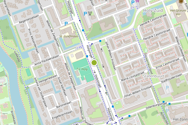 Ambulance-melding op Holysingel, Vlaardingen op 22 juli, kaart-overzicht