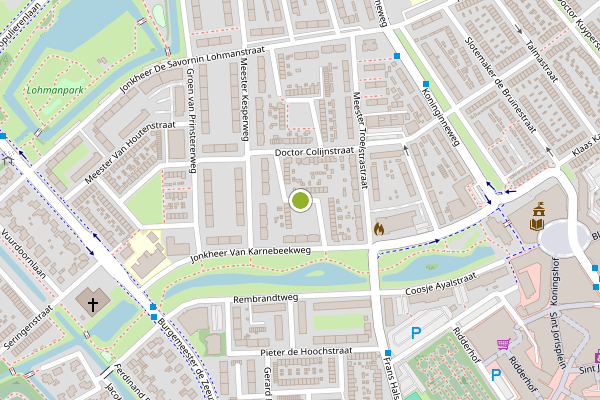 Ambulance-melding op Mr. Thorbeckestraat, Ridderkerk op 22 juli, kaart-overzicht