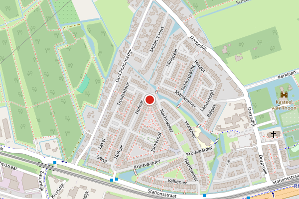 Brandweer-melding op Toren, Rhoon op 22 juli, kaart-overzicht