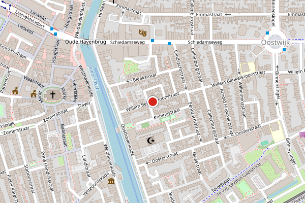 Brandweer-melding op Willem Beukelszoonstraat, Vlaardingen op 13 mei, kaart-overzicht