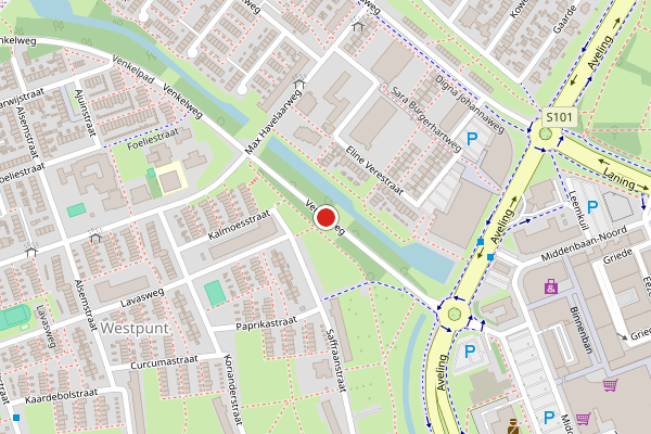 Brandweer-melding op Venkelweg, Hoogvliet op 22 juli, kaart-overzicht