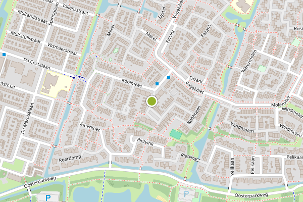 Ambulance-melding op Koolmees, Ridderkerk op 22 juli, kaart-overzicht