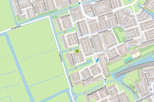 Ambulance-melding op Bonnetpad, Spijkenisse op 22 juli, kaart-overzicht