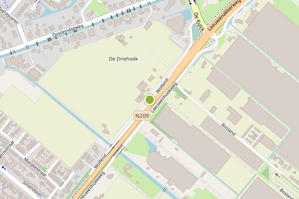 Ambulance-melding op Wolfend, Bergschenhoek op 23 juli, kaart-overzicht