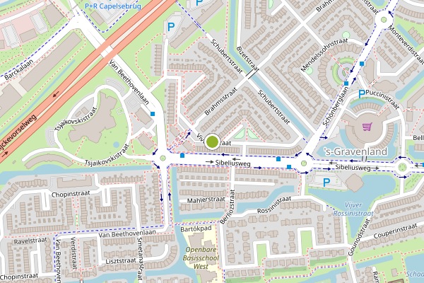 Ambulance-melding op Vivaldistraat, Capelle aan den IJssel op 23 juli, kaart-overzicht