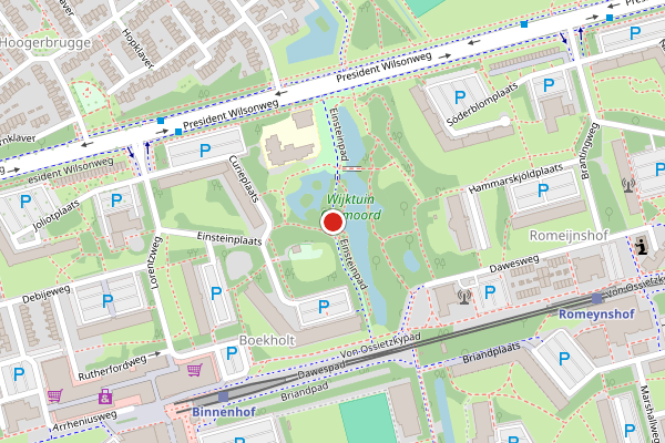 Brandweer-melding op Einsteinpad, Rotterdam op 23 juli, kaart-overzicht