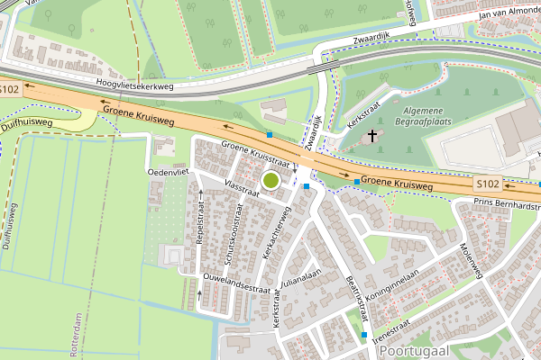 Ambulance-melding op Lijnstraat, Poortugaal op 23 juli, kaart-overzicht