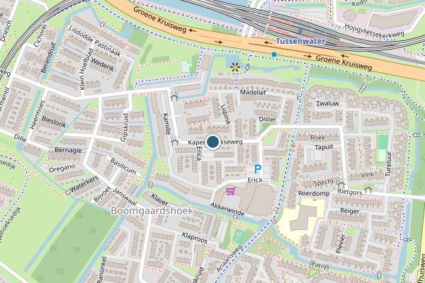 Politie-melding op Kapershoekseweg, Hoogvliet op 23 juli, kaart-overzicht