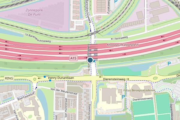 Politie-melding op 1e Barendrechtseweg, Barendrecht op 12 mei, kaart-overzicht