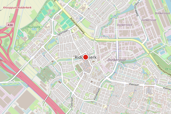 Brandweer-melding op Ridderkerk op 12 mei, kaart-overzicht