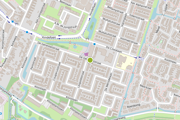 Ambulance-melding op De Genestetstraat, Ridderkerk op 12 mei, kaart-overzicht
