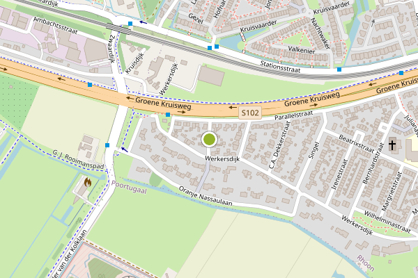 Ambulance-melding op Rhodenstraat, Rhoon op 12 mei, kaart-overzicht