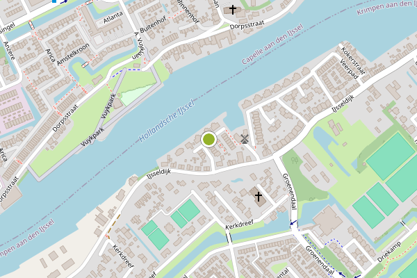 Ambulance-melding op Molenaar Van Schelvenlaan, Krimpen aan den IJssel op 12 mei, kaart-overzicht