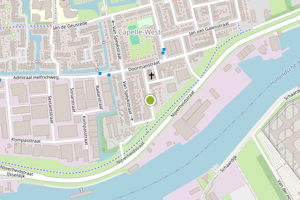 Ambulance-melding op Van Kinsbergenstraat, Capelle aan den IJssel op 23 juli, kaart-overzicht