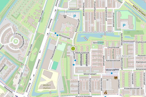 Ambulance-melding op Achillesstraat, Rotterdam op 23 juli, kaart-overzicht