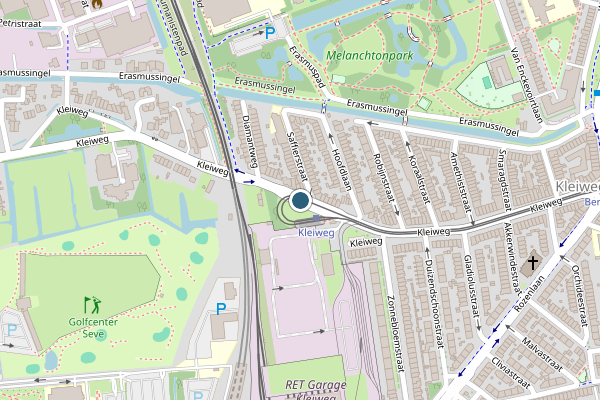 Politie-melding op Kleiweg, Rotterdam op 23 juli, kaart-overzicht