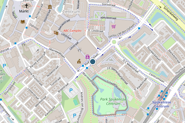 Politie-melding op Raadhuislaan, Spijkenisse op 23 juli, kaart-overzicht