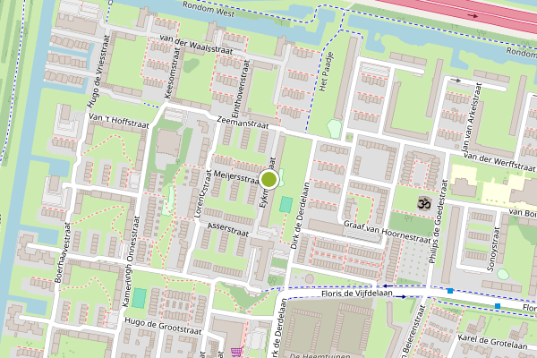Ambulance-melding op Eykmanstraat, Vlaardingen op 23 juli, kaart-overzicht