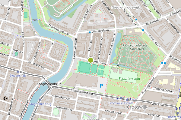 Ambulance-melding op Schuttersweg, Rotterdam op 23 juli, kaart-overzicht