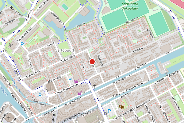 Brandweer-melding op Hekelarij, Maassluis op 23 juli, kaart-overzicht