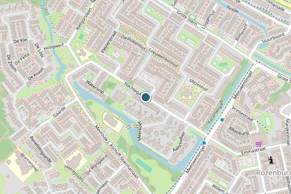 Politie-melding op Nachtegaallaan, Rozenburg op 24 juli, kaart-overzicht