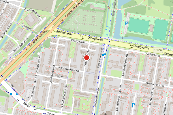Brandweer-melding op Bruinissestraat, Rotterdam op 13 mei, kaart-overzicht