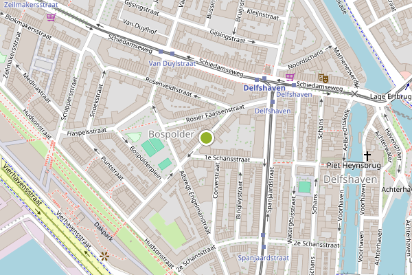 Ambulance-melding op Catharina Beersmansstraat, Rotterdam op 13 mei, kaart-overzicht