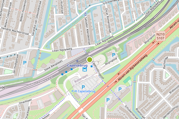 Ambulance-melding op Capelsebrugpad, Rotterdam op 24 juli, kaart-overzicht