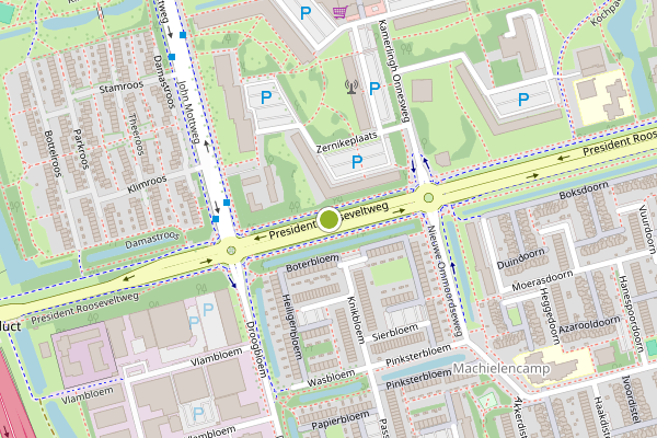 Ambulance-melding op President Rooseveltweg, Rotterdam op 13 mei, kaart-overzicht