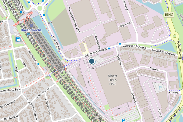 Politie-melding op Spoorwegemplacement, Barendrecht op 13 mei, kaart-overzicht