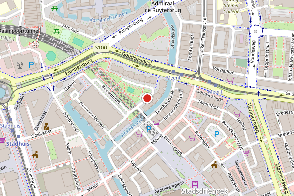 Brandweer-melding op Sint-Jacobsplaats, Rotterdam op 25 juli, kaart-overzicht
